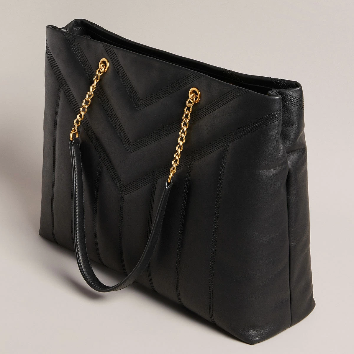 Ted Baker AYALIA Black Leather Puffer Tote Bag 5 Ted Baker AYALIA Black Leather Puffer Tote Bag - Image 3