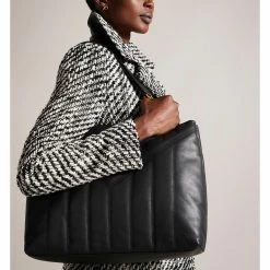 Ted Baker AYALIA Black Leather Puffer Tote Bag 13 Ted Baker AYALIA Black Leather Puffer Tote Bag -Ted Baker Shop ted baker 270616 black ayalia black leather puffer tote bag lifestyle 1