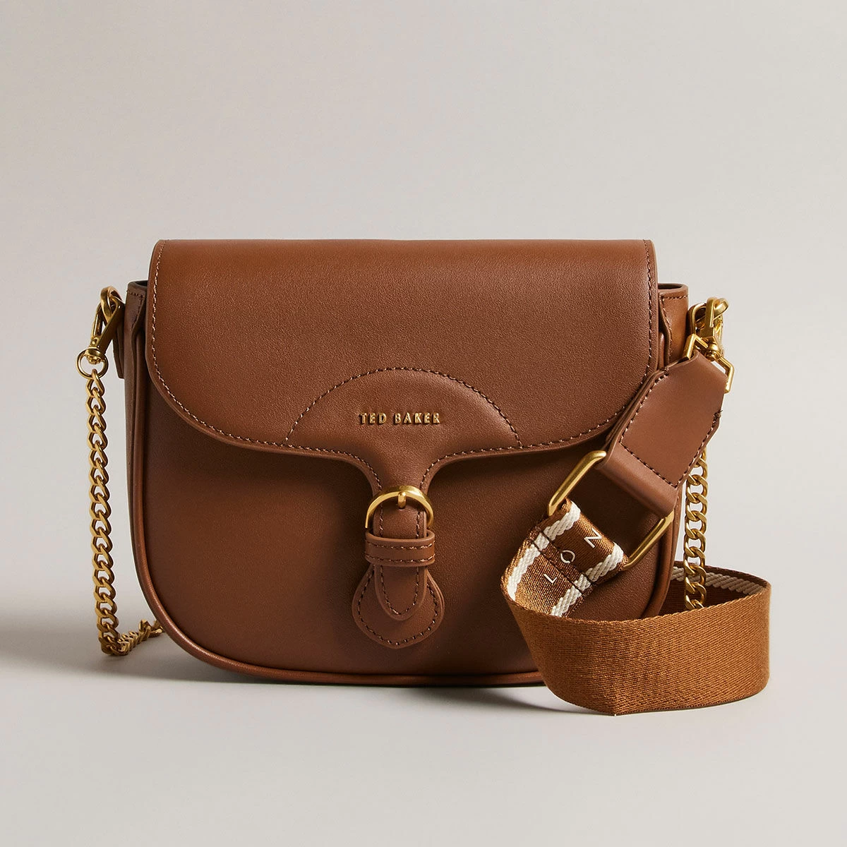 Ted Baker ESIA Brown Webbing Crossbody Saddle Bag 3 Ted Baker ESIA Brown Webbing Crossbody Saddle Bag