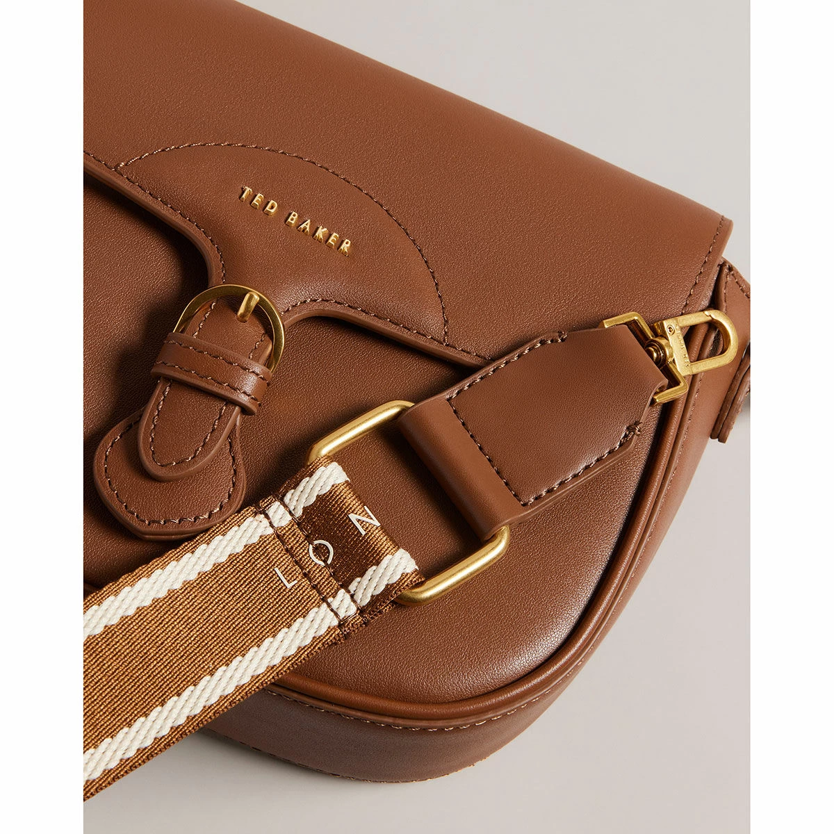 Ted Baker ESIA Brown Webbing Crossbody Saddle Bag 5 Ted Baker ESIA Brown Webbing Crossbody Saddle Bag - Image 3