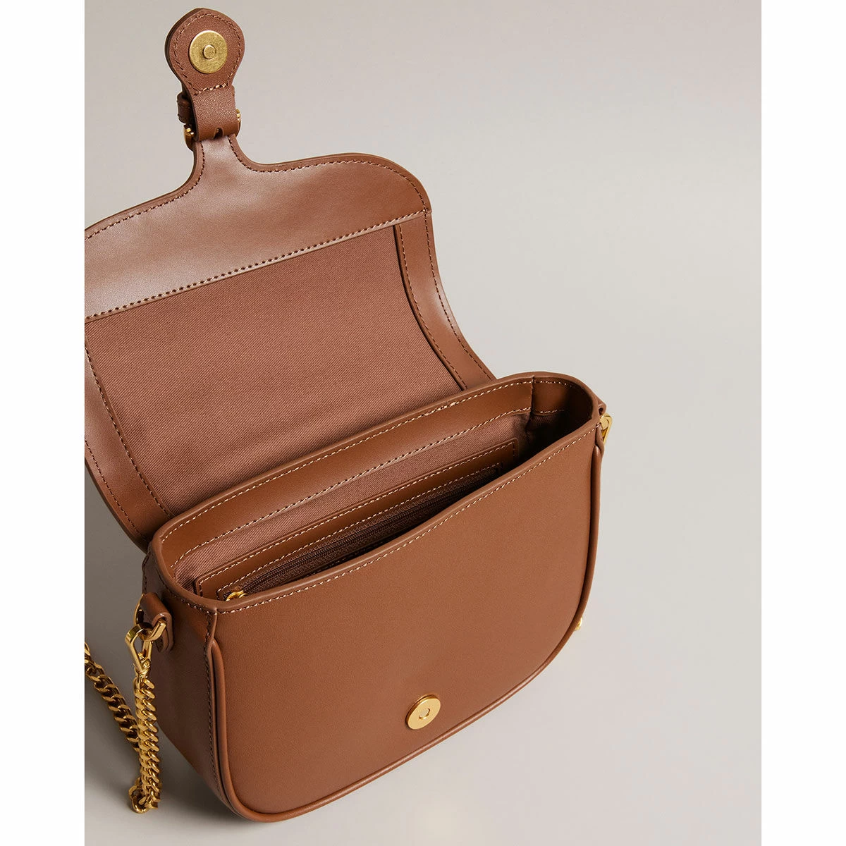 Ted Baker ESIA Brown Webbing Crossbody Saddle Bag 6 Ted Baker ESIA Brown Webbing Crossbody Saddle Bag - Image 4