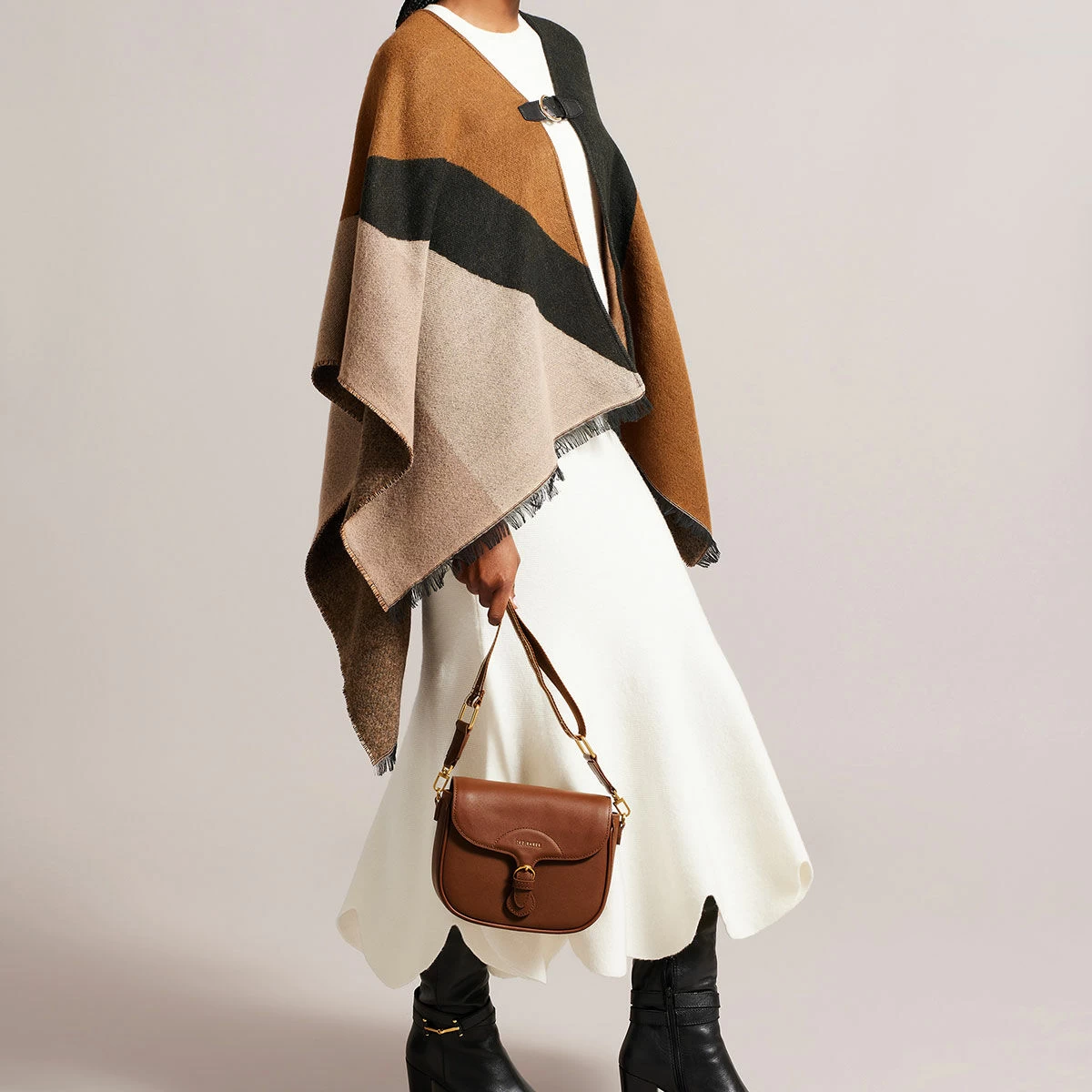 Ted Baker ESIA Brown Webbing Crossbody Saddle Bag 8 Ted Baker ESIA Brown Webbing Crossbody Saddle Bag - Image 6