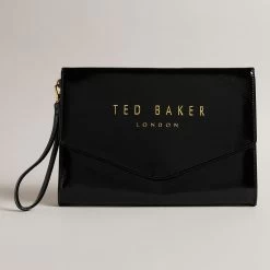 Ted Baker CRINKIE Black Crinkle Icon Clutch