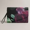 Ted Baker PAPIKON Black Floral Icon Clutch Bag -Ted Baker Shop ted baker 272152 black papikon black floral icon clutch 1