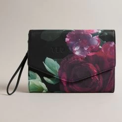 Ted Baker PAPIKON Black Floral Icon Clutch Bag