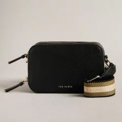Ted Baker STUNNA Black Branded Webbing Mini Crossbody Bag