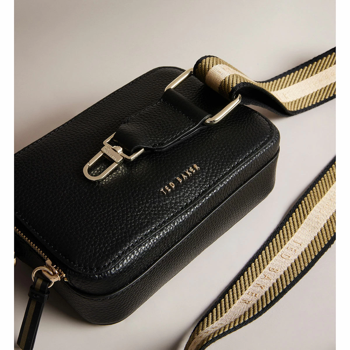 Ted Baker STUNNA Black Branded Webbing Mini Crossbody Bag 3 Ted Baker STUNNA Black Branded Webbing Mini Crossbody Bag - Image 2