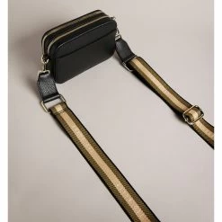 Ted Baker STUNNA Black Branded Webbing Mini Crossbody Bag 10 Ted Baker STUNNA Black Branded Webbing Mini Crossbody Bag -Ted Baker Shop ted baker 272248 black stunna black mini webbing crossbody bag 3