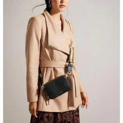 Ted Baker STUNNA Black Branded Webbing Mini Crossbody Bag 12 Ted Baker STUNNA Black Branded Webbing Mini Crossbody Bag -Ted Baker Shop ted baker 272248 black stunna black mini webbing crossbody bag lifestyle 1