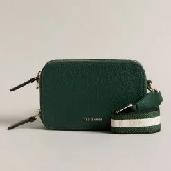Ted Baker STUNNA Dark Green Branded Webbing Mini Crossbody Bag
