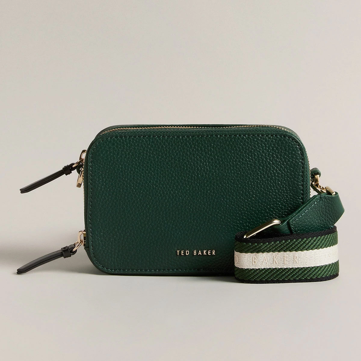 Ted Baker STUNNA Dark Green Branded Webbing Mini Crossbody Bag 3 Ted Baker STUNNA Dark Green Branded Webbing Mini Crossbody Bag