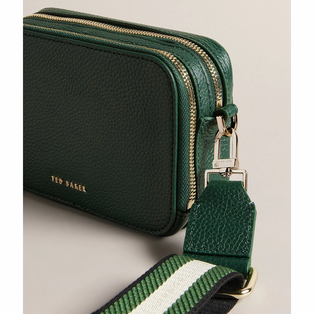 Ted Baker STUNNA Dark Green Branded Webbing Mini Crossbody Bag 4 Ted Baker STUNNA Dark Green Branded Webbing Mini Crossbody Bag - Image 2