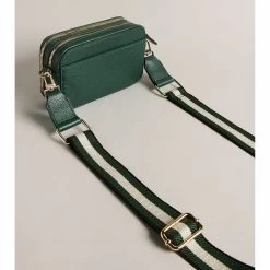 Ted Baker STUNNA Dark Green Branded Webbing Mini Crossbody Bag 12 Ted Baker STUNNA Dark Green Branded Webbing Mini Crossbody Bag -Ted Baker Shop ted baker 272248 dk green stunna dark green mini webbing crossbody bag 4