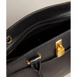 Ted Baker MYFAIR Black Leather Padlock Medium Handbag 12 Ted Baker MYFAIR Black Leather Padlock Medium Handbag -Ted Baker Shop ted baker 274062 black myfair black medium padlock bag 4