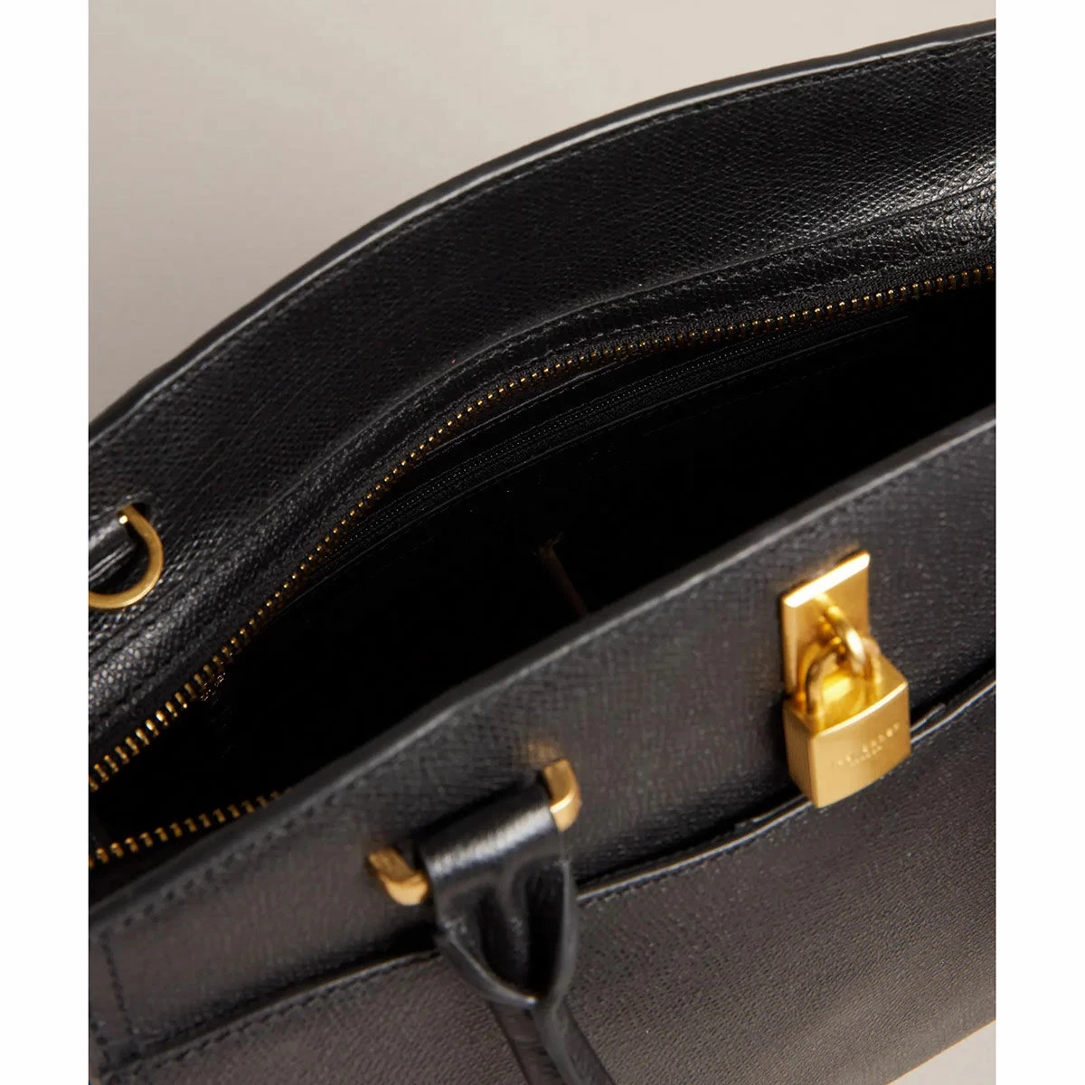 Ted Baker MYFAIR Black Leather Padlock Medium Handbag 5 Ted Baker MYFAIR Black Leather Padlock Medium Handbag - Image 4